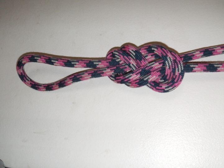 Boucle formée par un nœud de huit double.
